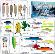 2025 Christmas Advent Calendar, Fishing Gear Set, Lures, Fun Fishing