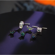 Halloween Nose Stud Set – 3pcs Gothic Sparkle Design