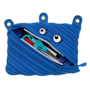 Monster 3-Ring Pencil Case – Fun Zipper Pouch with Wide Opening
