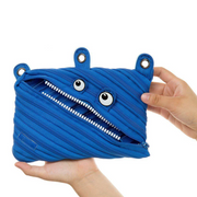 Monster 3-Ring Pencil Case – Fun Zipper Pouch with Wide Opening