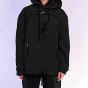 Khaki Hoodie with Pet Carrier Pocket – Cozy Style with Functional Design