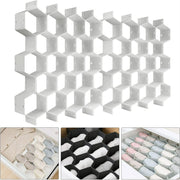 Honeycomb Drawer Organizer – 2 Pack Divider for Socks, Underwear, Bras, Ties, Belts & Scarves