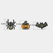 Halloween Nose Stud Set – 3pcs Gothic Sparkle Design