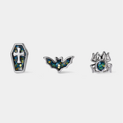 Halloween Nose Stud Set – 3pcs Gothic Sparkle Design