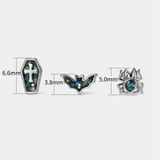 Halloween Nose Stud Set – 3pcs Gothic Sparkle Design