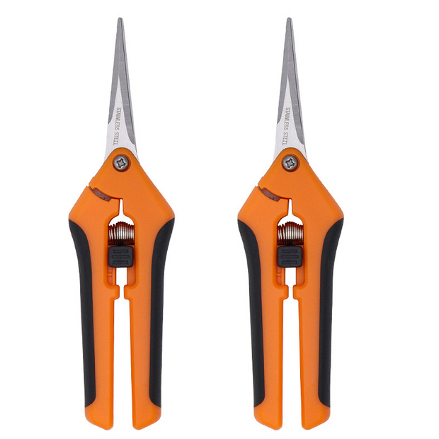 Stainless Steel Garden Pruning Shears , Ergonomic Handle, Ideal for Flowers, Buds, Herbs &amp; Small Plants