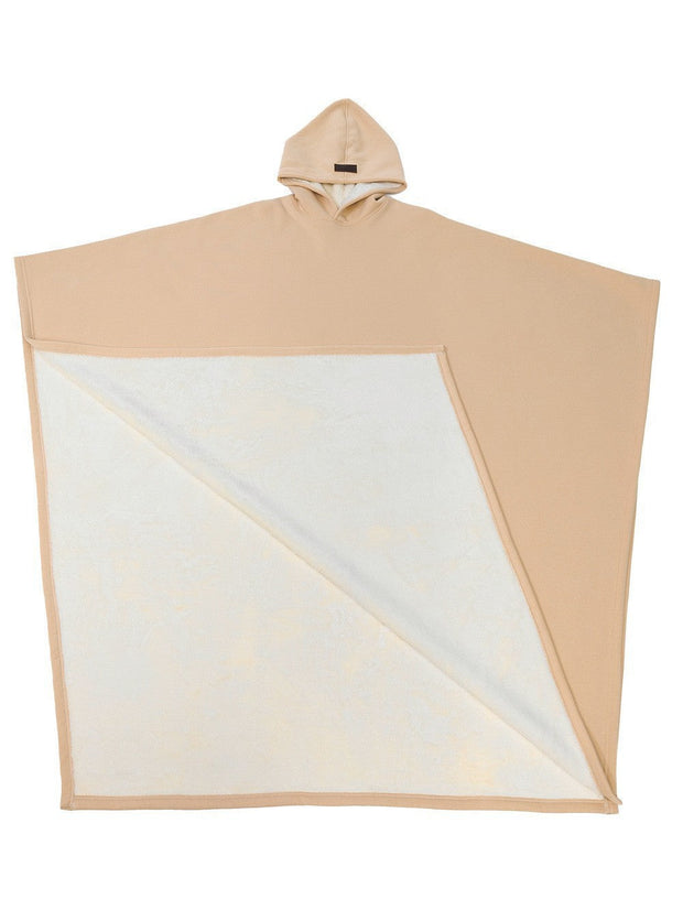 Punk Loose Hooded Buttoned Tweed Loose Poncho Top Unisex