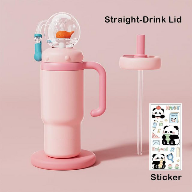 Interactive Whale Fountain Tumbler water Bottle