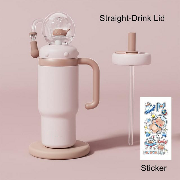 Interactive Whale Fountain Tumbler water Bottle